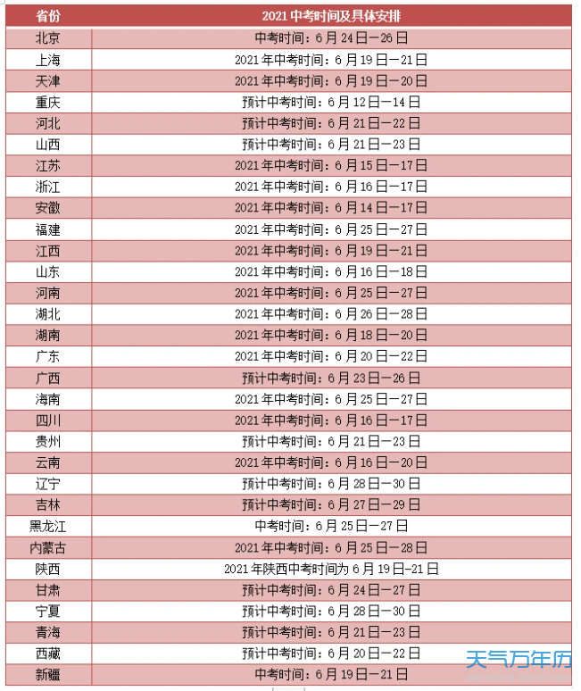 今年高考時間幾月幾號_今年高考時間按排_高考今年幾月份