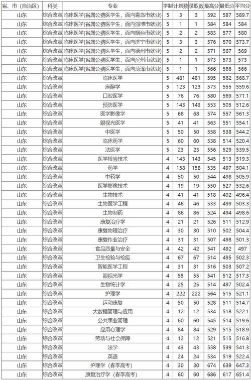 2024年大學(xué)綜合實(shí)力排名_國(guó)內(nèi)大學(xué)排名500強(qiáng)_2024年山東醫(yī)科大學(xué)錄取分?jǐn)?shù)線（所有專業(yè)分?jǐn)?shù)線一覽表公布）