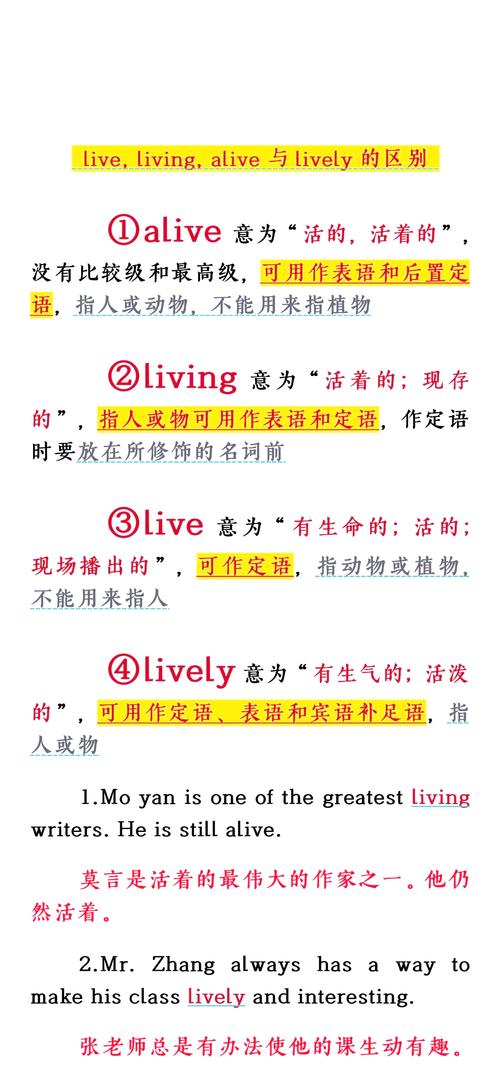 english vocabulary alive vs lively_lively是什么意思_alive vs lively vs living difference