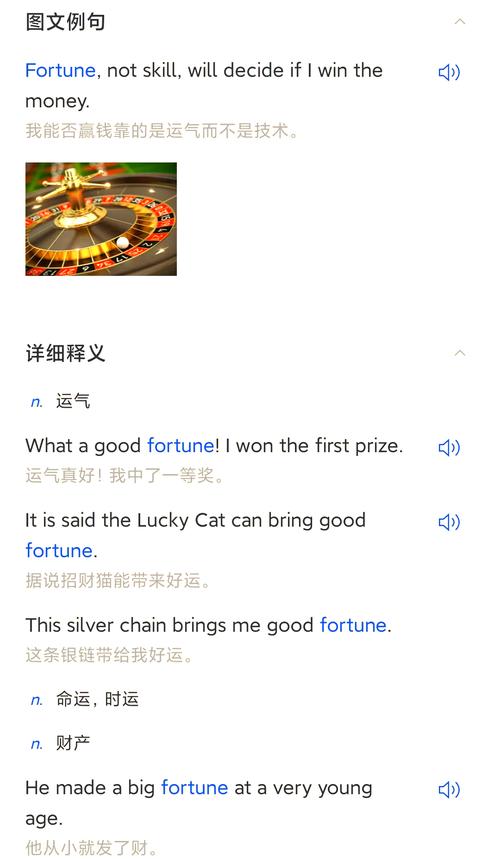 fortune meaning and usage_fortune as noun and verb_fortune是什么意思