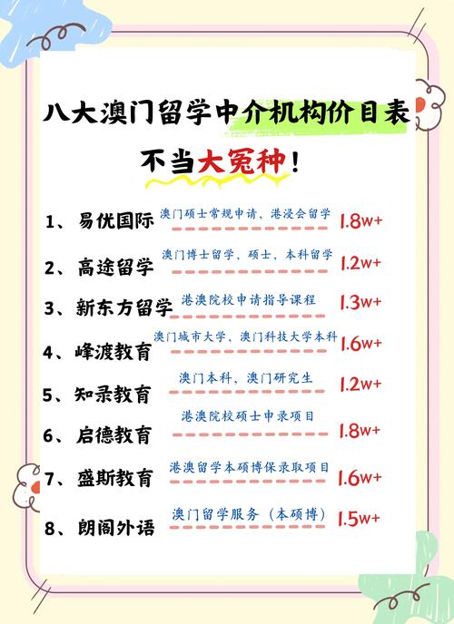 澳門科技大學2025招生_澳門留學文書定制_澳門留學中介選擇