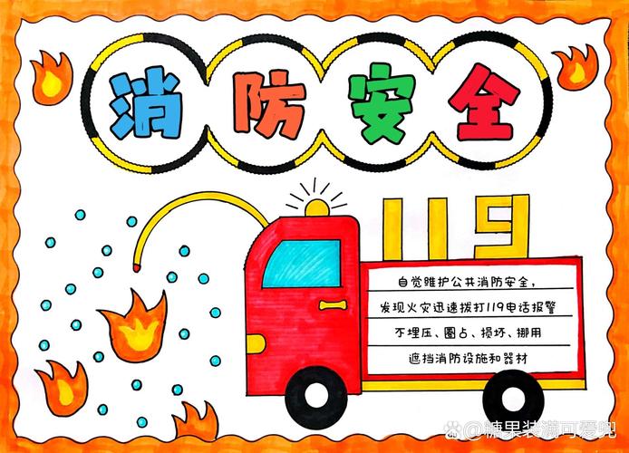 消防安全手抄報內容_校園防火常識_消防安全手抄報