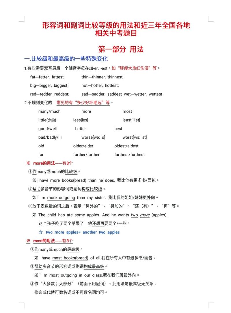 比較級最高級_形容詞比較級最高級用法_形容詞副詞比較級最高級規則