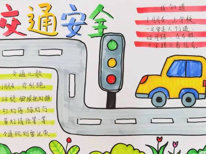 安全知識(shí)手抄報(bào)圖片_校園交通安全教育手抄報(bào)_宜賓市江安縣四面山鎮(zhèn)水清學(xué)校交通安全手抄報(bào)展示活動(dòng)
